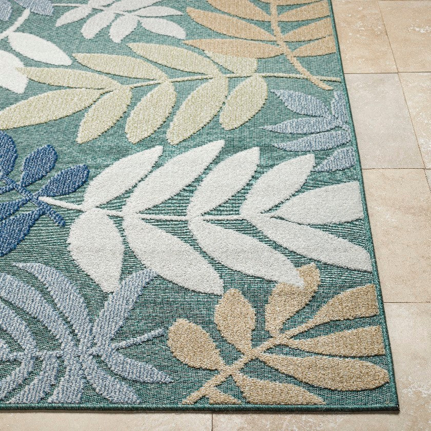 Iban Coastal Medium Green Area Rug