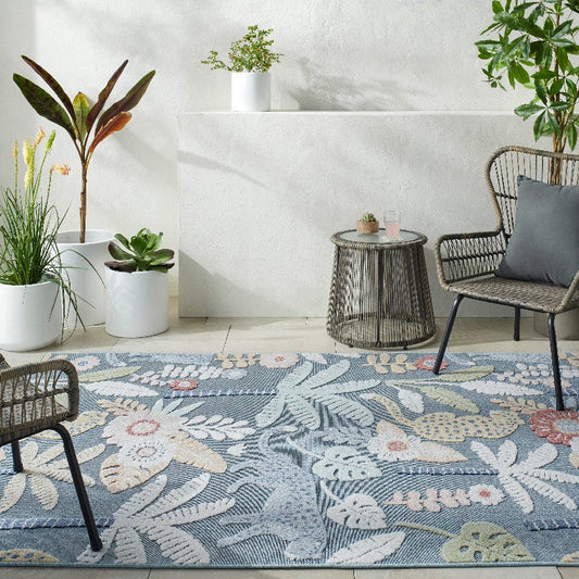 Marquite Coastal Pale Blue Area Rug