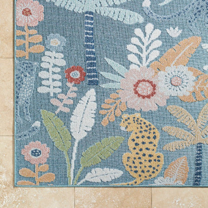 Marquite Coastal Pale Blue Area Rug