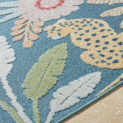 Marquite Coastal Pale Blue Area Rug