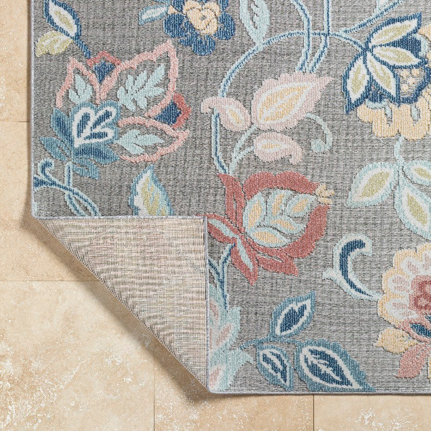 Ottis Coastal Gray/Rust Area Rug