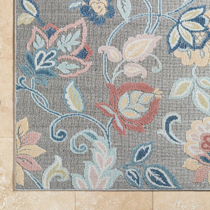 Ottis Coastal Gray/Rust Area Rug