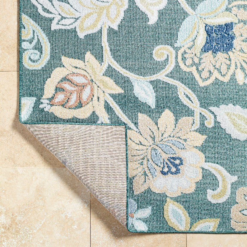 Ottis Coastal Charcoal/Rust Area Rug