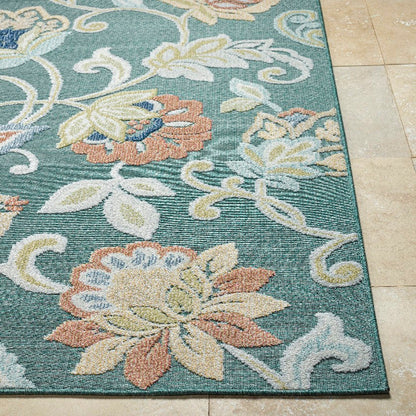 Ottis Coastal Charcoal/Rust Area Rug