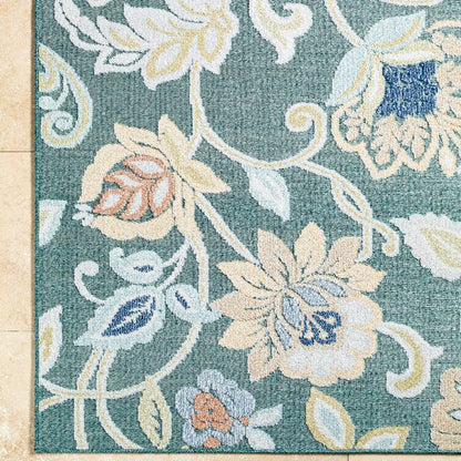 Ottis Coastal Charcoal/Rust Area Rug