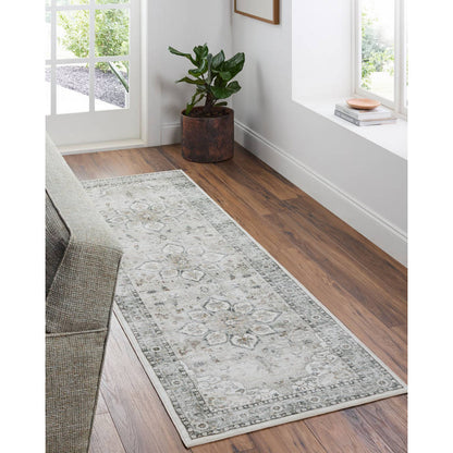 Chelcey Traditional Ash Washable Area Rug
