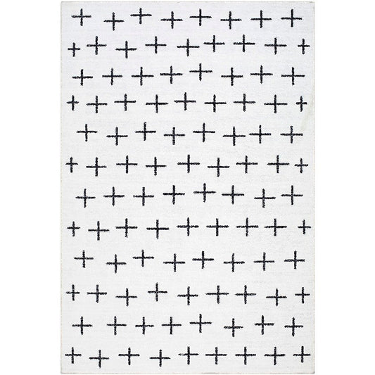 Stephens Modern Off-White Washable Area Rug