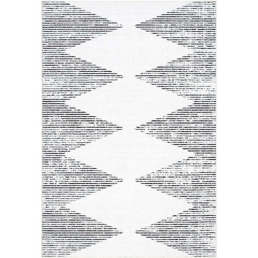 Eulanda Modern Ivory Washable Area Rug