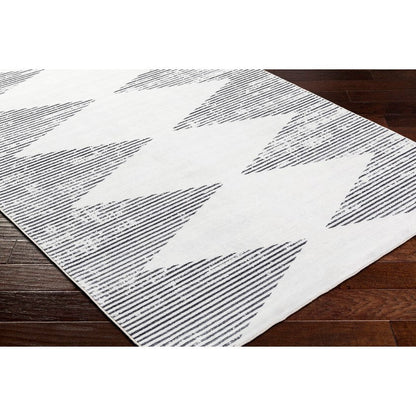 Eulanda Modern Ivory Washable Area Rug
