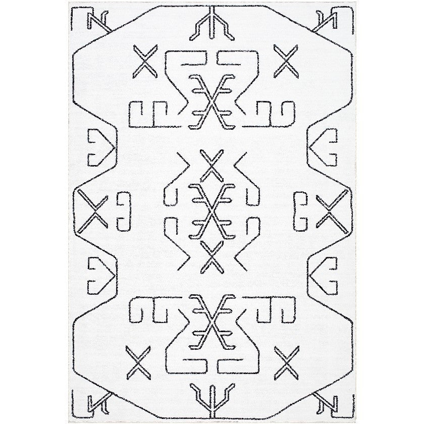 Celisa Modern Ivory Washable Area Rug