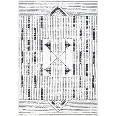 Carmella Modern Ivory/Black Washable Area Rug
