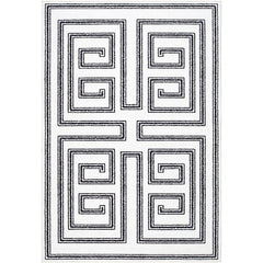 Staley Modern Black Washable Area Rug