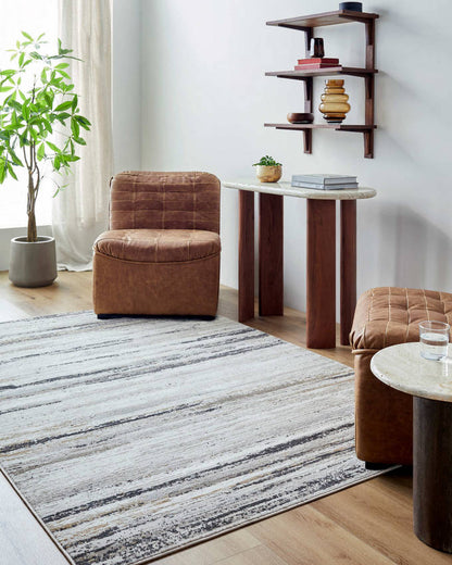 Kennth Rustic Light Gray/Light Brown Area Rug