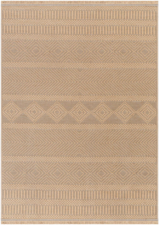 Aarion Cottage Tan Washable Area Rug