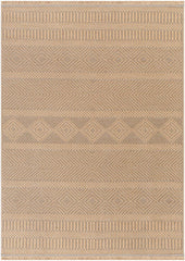 Aarion Cottage Tan Washable Area Rug