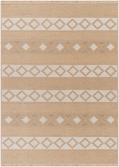 Jose Cottage Tan/Cream Washable Area Rug
