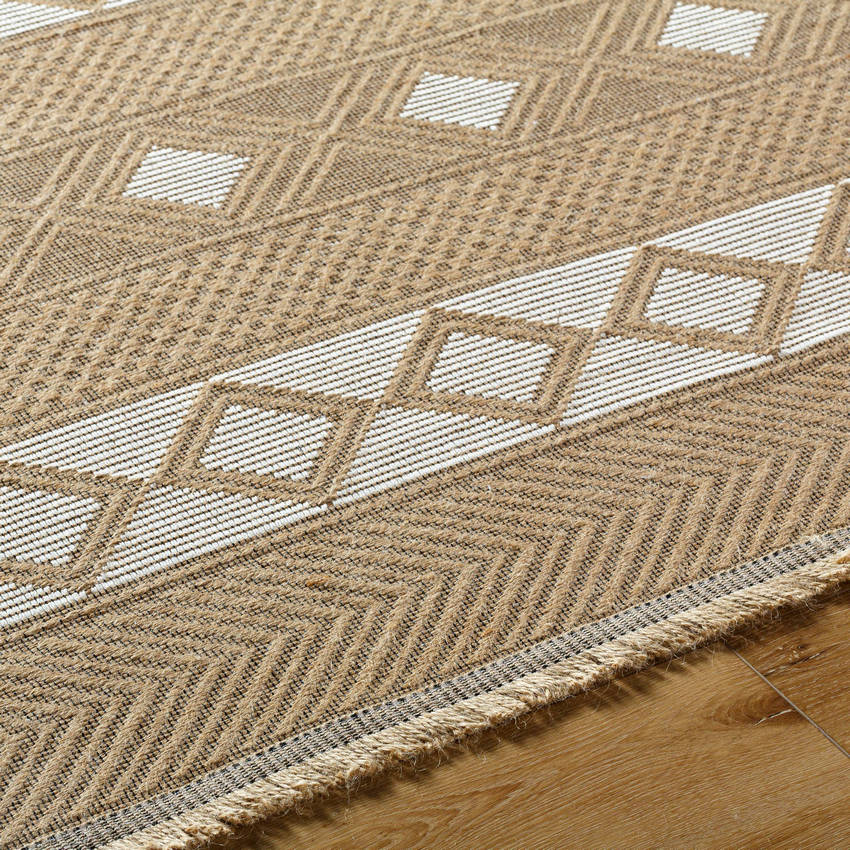 Jose Cottage Tan/Cream Washable Area Rug