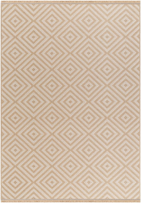 Ayn Cottage Tan/Light Beige Washable Area Rug