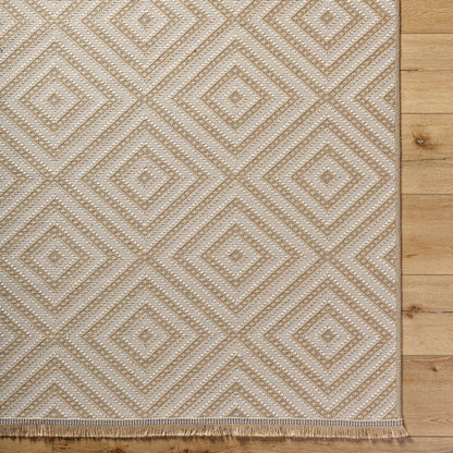 Ayn Cottage Tan/Light Beige Washable Area Rug