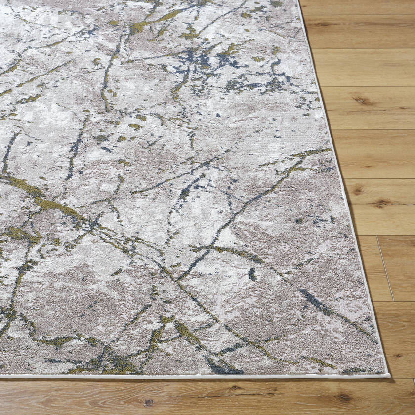 Daphney Modern Taupe/Off-White Area Rug