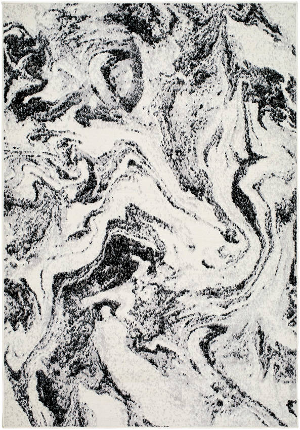 Abran Modern Black Area Rug