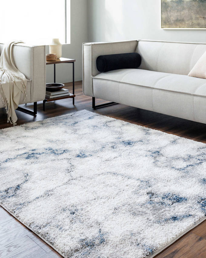 Bonfield Modern Metallic - Silver Area Rug