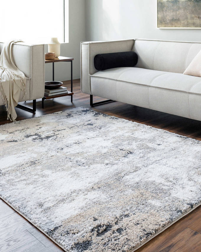 Charta Modern Light Silver Area Rug