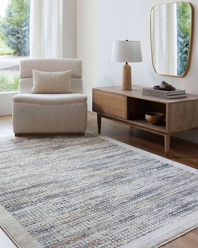 Neida Modern Light Slate Area Rug