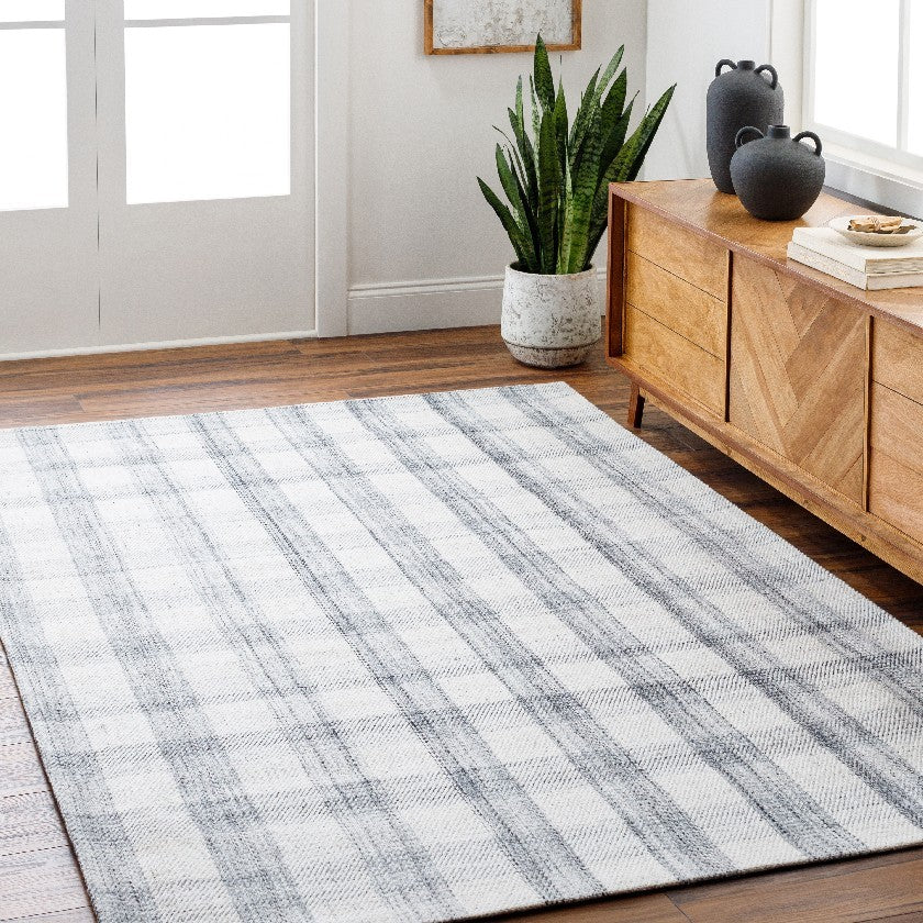 Sammy Modern Light Silver/Ash Area Rug - Becki Owens x Livabliss