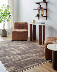 Peggie Modern Brown Area Rug