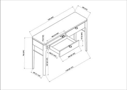 Aeisha Brown Console Table
