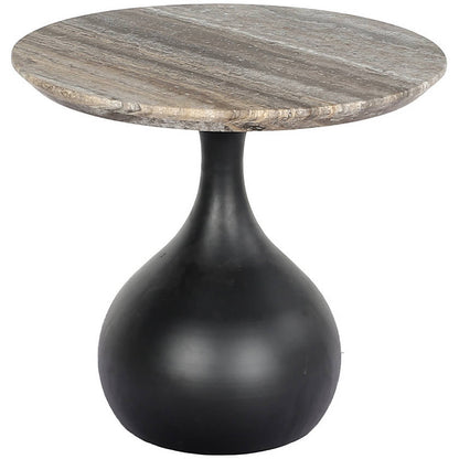 Tramane Cream/Black End Table