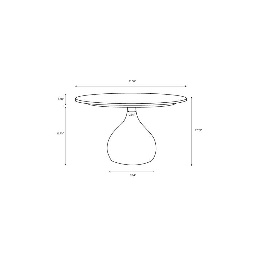 Ivin Cream/Black Coffee Table