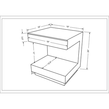 Gaines Brown End Table