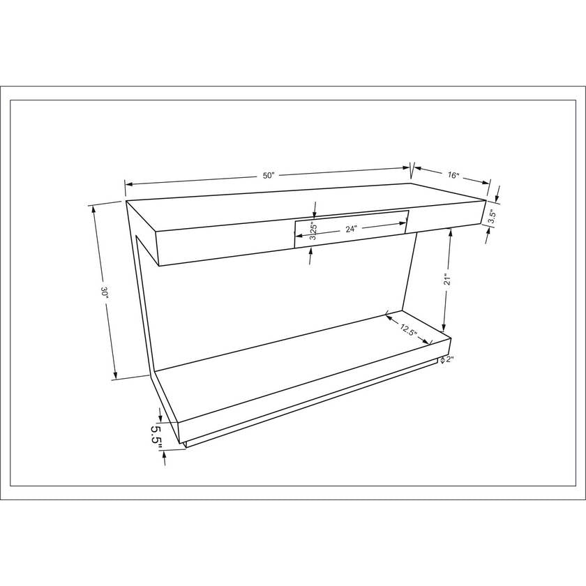 Faron Brown Console Table