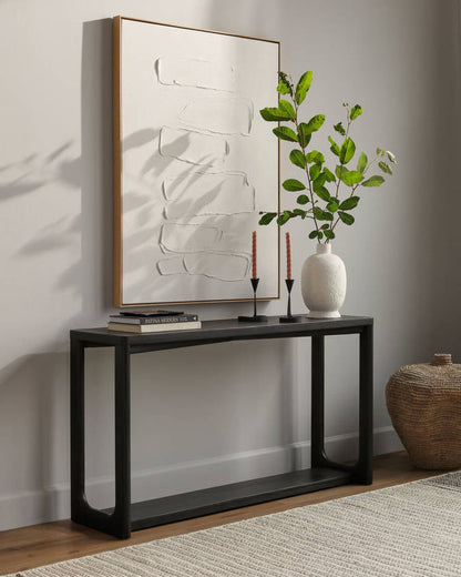 Melani Black Console Table