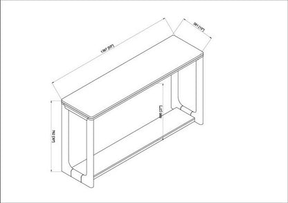 Melani Black Console Table