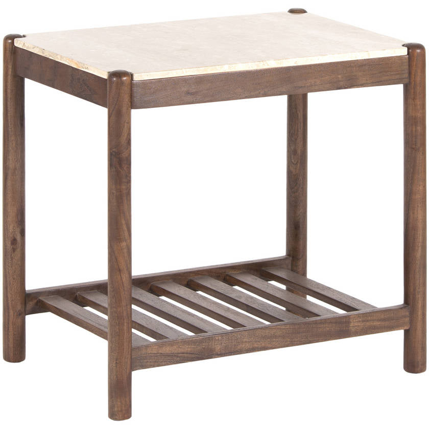 Chaka Cream/Brown End Table