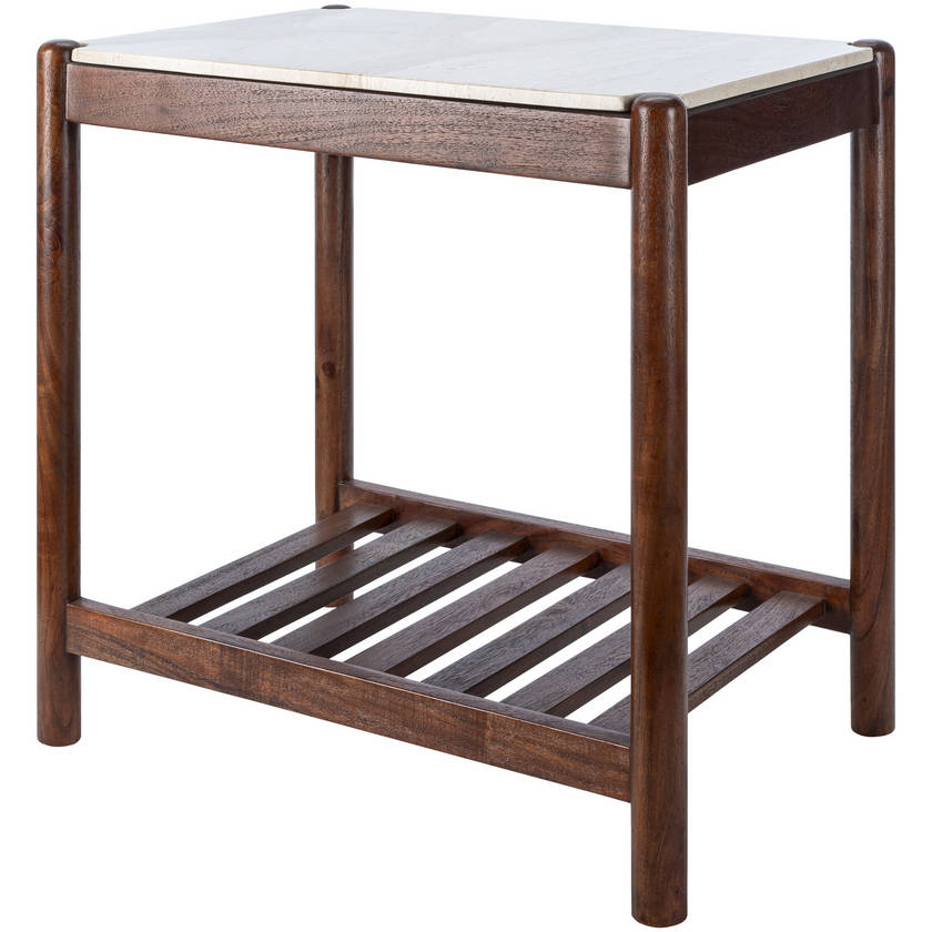 Chaka Cream/Brown End Table