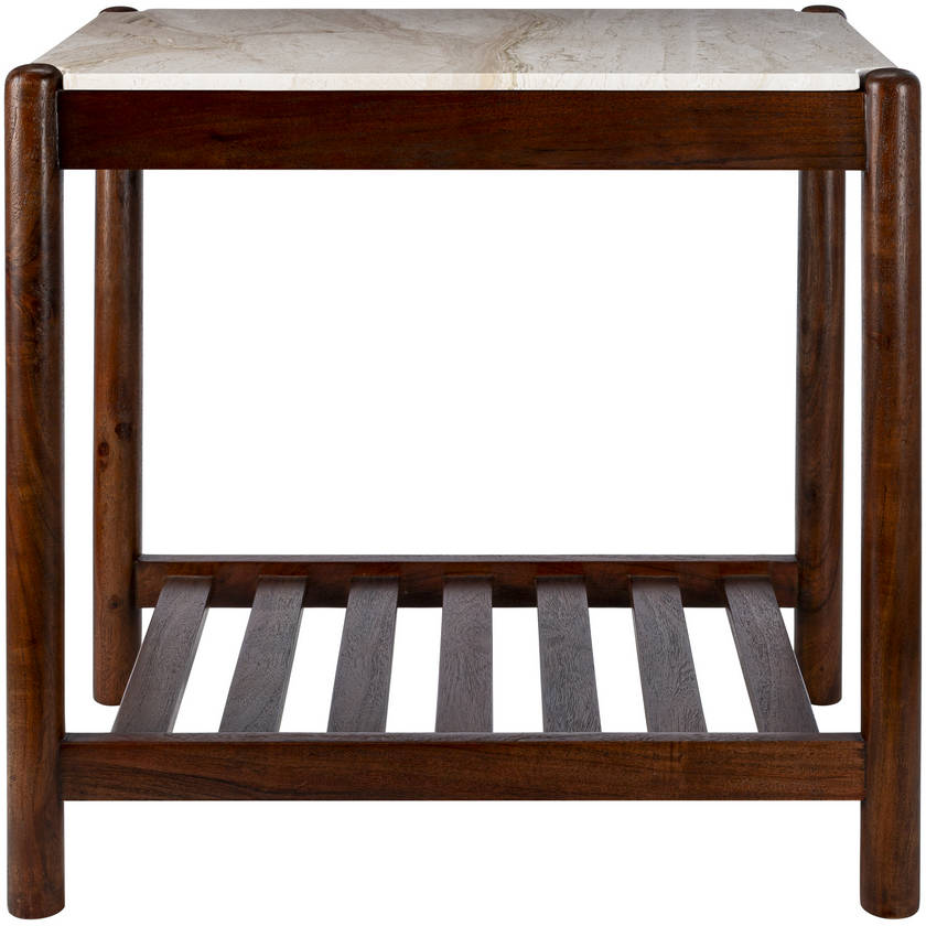 Chaka Cream/Brown End Table