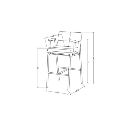 Marinna Black Bar Stool