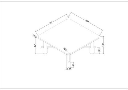 Quinisha Metallic - Brass Coffee Table