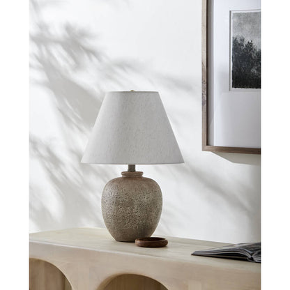 Riki Traditional Light Gray/Beige Table Lamp