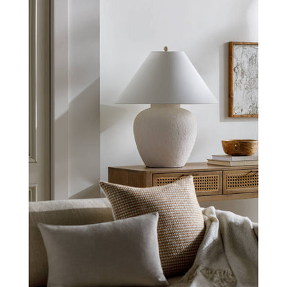 Wallasey Rustic White Table Lamp
