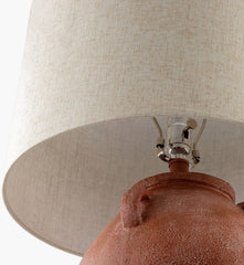 Kabir Global Red/Wheat Table Lamp