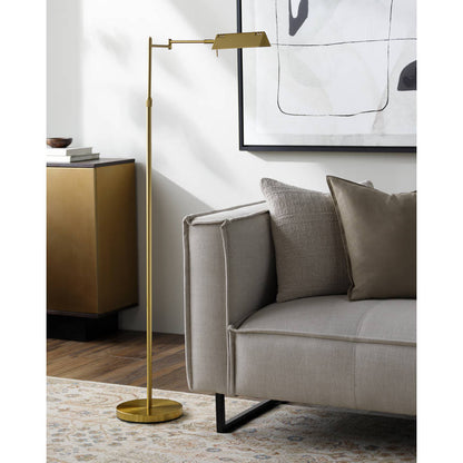 Harlen Traditional Gold Floor Lamp