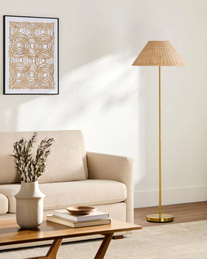 Maghan Traditional Metallic - Brass Floor Lamp