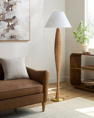 Alexcia Traditional Tan Floor Lamp