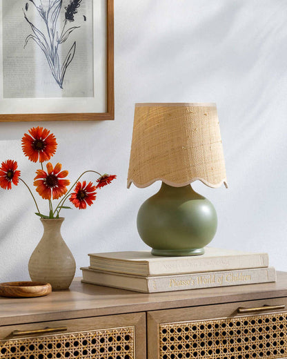 Kolleen Cottage Green/Beige Table Lamp