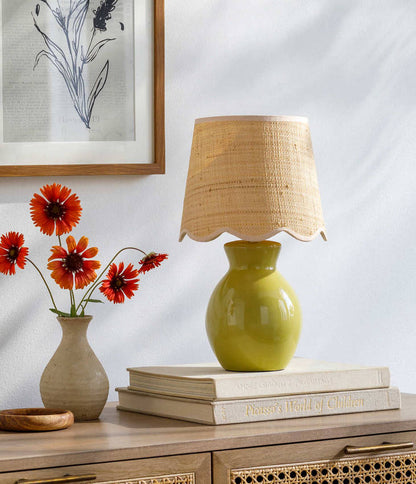 Reann Cottage Green Table Lamp